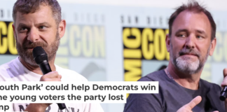 ‘South Park’ creators Matt Stone and Trey Parker appear at Comic-Con 2025 in San Diego on July 24, 2025. Amy Sussman/Getty Images